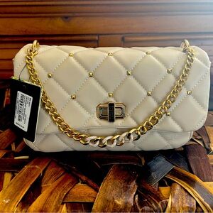 ✨ For Sale on Poshmark: Brand New Badgley Mischka Bag – Cream & Gold ✨